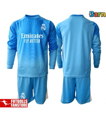 Real Madrid Målvakt Hemmatröja Barn 2025-26 Långärmad (+ Korta byxor)